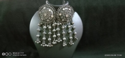 Black polish earrings