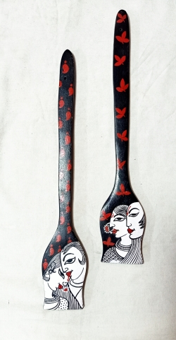 Wooden Hand Painted Spatula (SET of 2)