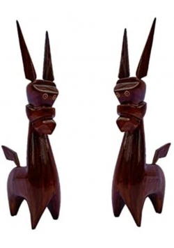 Handmade woode bankura horse ( 1 pair ) Traditional horse statue of home decor.