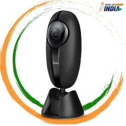 QUBO Smart Home Security WiFi Camera ( Black) | Designed and Made in India | Intruder Alarm System | 1080p Full HD 2MP Camera | Works with Alexa & Google | Trust of Hero Group