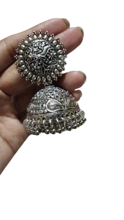 Oxidized Silver Earrings