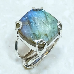 Labradorite Natural Gemstone Handmade 925 Sterling Silver Ring