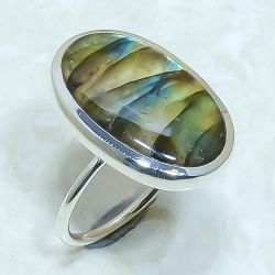 Labradorite Natural Gemstone Handmade 925 Sterling Silver Ring