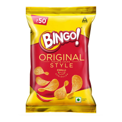 Bingo! Original Style Chilli Sprinkled - Flat Cut Spicy Potato MRP 10 (Pack of 72)