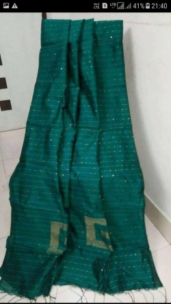 Soft Cotton Silk Sequence Work Saree With Blouse