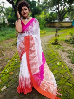 Khadi Cotton Tampal With Blouse