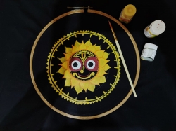 Fabric Paint on Blouse Piece Cotton Jagannath