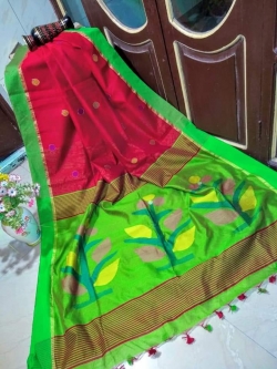 Cotton Silk Tree Design With Blouse