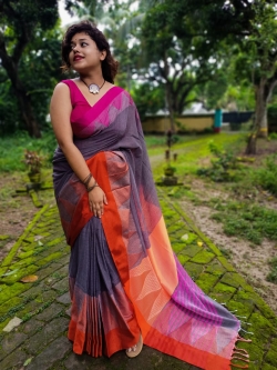 Khadi Cotton Tampal With Blouse