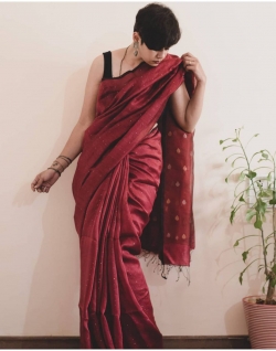 COTTON SILK RESHAM WITH BLOUSE PIC