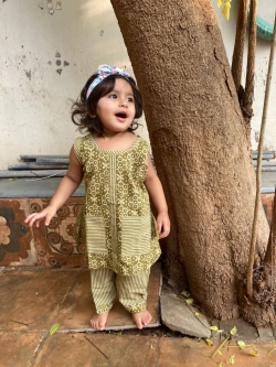 Ajrakh , Indigo , ikkatCotton fabric