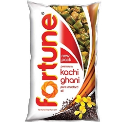 Fortune Premium Kachi Ghani Pure Mustard Oil_1ltr Pouch