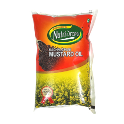 Nutri Drop Mustard Kacchighani oil _1Ltr Pkt(Pack Of 12)