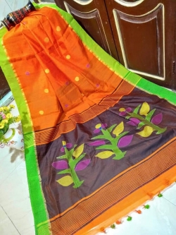 Cotton Silk Tree Design With Blouse