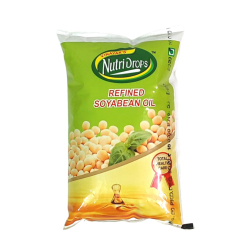 Nutri Drop Soyabean Refined oil _1 ltr Pkt (Pack Of 12)