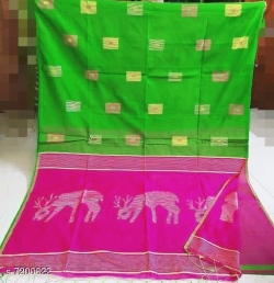COTTON SILK  DEGINE SAREE WITH BLOUSE