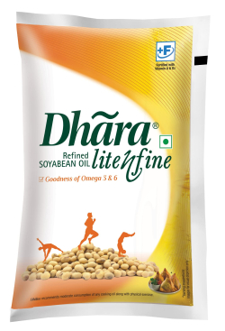 Dhara Soyabean Oil 1 Ltr Pkt@Rs.110 (Pack of 16)