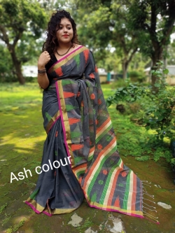 SOFT COTTON SILK BUTI SAREE WITH BLOUSE