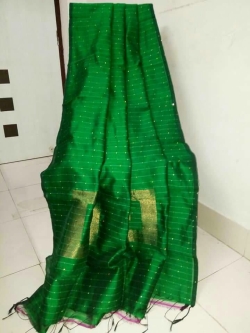 Soft Cotton Silk Sequence Work Saree With Blouse 3
