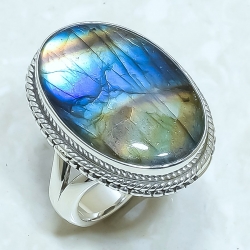Labradorite Natural Gemstone Handmade 925 Sterling Silver Ring