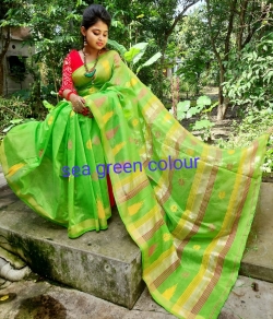 SOFT COTTON SILK BUTI SAREE WITH BLOUSE