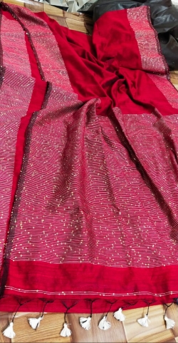 Cotton Silk Sequence Allover With Blouse