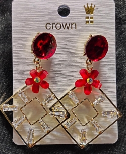 KROWN  EARRING  STONE