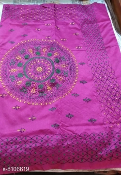 ASSAM SILK KANTHA STICH SAREE WITH BLOUSE