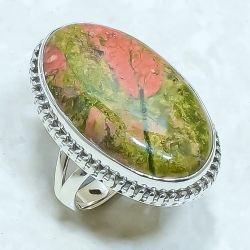 Unakite Natural Gemstone Handmade 925 Sterling Silver Ring