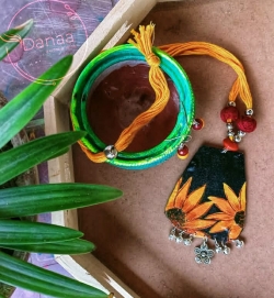 Hand-painted fabric jewellery