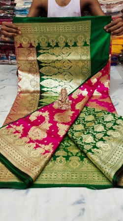 Aara contrast Banaroshi saree
