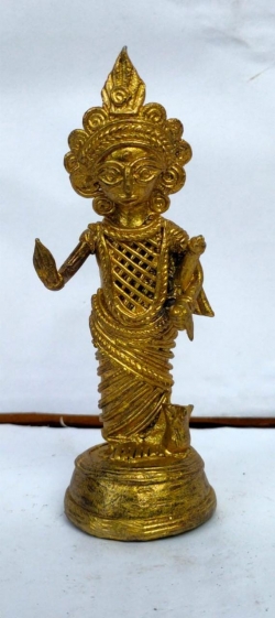 Dokra Laxmi Idol Standing  Beautiful Showpiece.