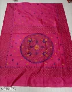ASSAM SILK KANTHA STICH SAREE WITH BLOUSE
