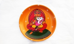 Jamini Roy Durga Hand Painted Wall Hanging Plates