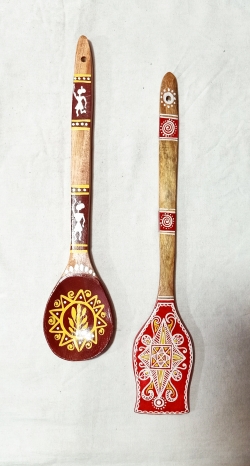 Wooden Hand Painted Spatula (SET of 2)