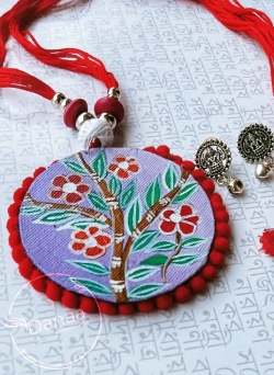 Hand-painted fabric jewellery