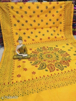 ASSAM SILK KANTHA STICH SAREE WITH BLOUSE