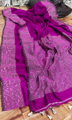 Cotton Silk Sequence Allover With Blouse