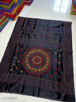 ASSAM SILK KANTHA STICH SAREE WITH BLOUSE