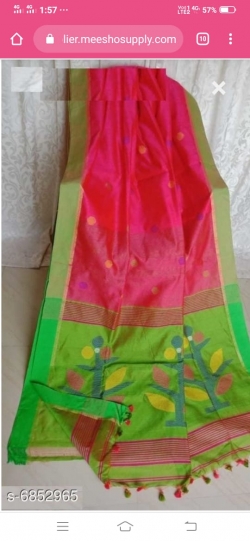 Cotton Silk Tree Design With Blouse