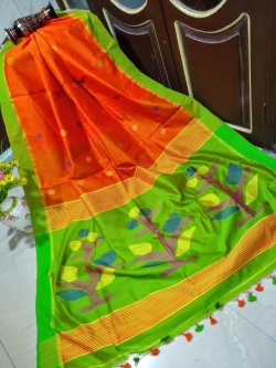 Cotton Silk Tree Design With Blouse