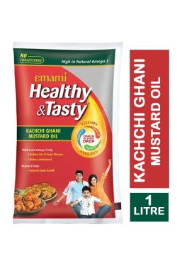 Kachi Ghani Mustard Oil Emami Healthy & Tasty_1 Ltr