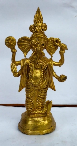Dokra Ganesh Idol Standing  Beautiful Showpiece.