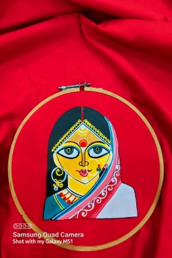 Fabric Paint on Blouse Piece Cotton Devi