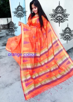 SOFT COTTON SILK BUTI SAREE WITH BLOUSE