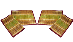 Bengal Handmade Chatai Mat (Sitting Mat for Floor) SET of 4