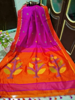 Cotton Silk Tree Design With Blouse