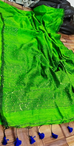 Cotton Silk Sequence Allover With Blouse