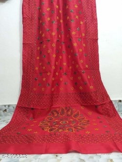 ASSAM SILK KANTHA STICH SAREE WITH BLOUSE