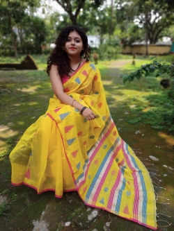 SOFT COTTON SILK BUTI SAREE WITH BLOUSE